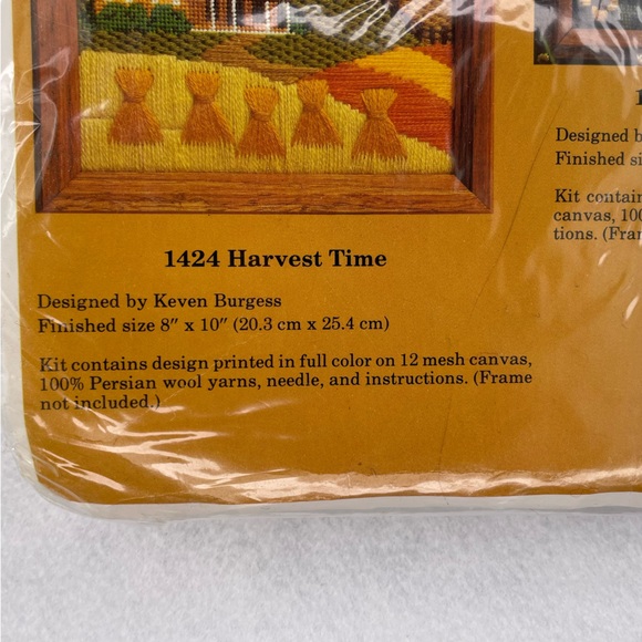 VTG The Creative Circle DIY Needlepoint Kit 1424 Harvest Time 1983 Embroidery - Picture 3 of 12